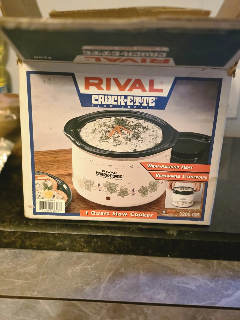 NOS Rival CROCK-ETTE 1 Qt Slow Cooker Ivy Model 3200 GR / 3205 - NEW IN BOX -